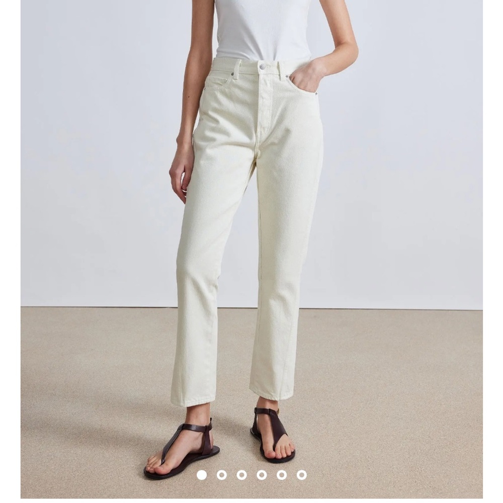 Apiece apart Camilla Jean ecru size 27 ultra high rise kick flare organic cotton